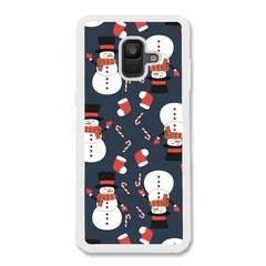 Новогодний чехол «Snowmens» на Samsung A6 2018 арт. 1489