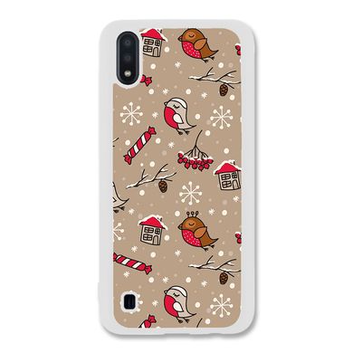 Новогодний чехол «Christmas birds» на Samsung A01 арт. 1172