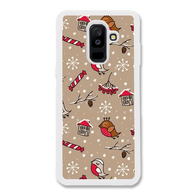 Новогодний чехол «Christmas birds» на Samsung A6 Plus 2018 арт. 1172