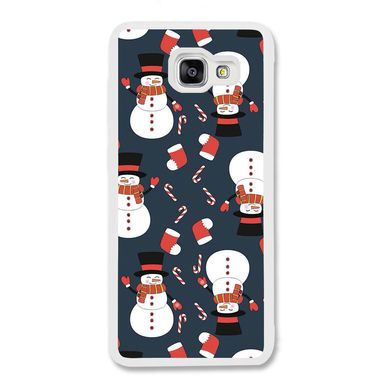 Новогодний чехол «Snowmens» на Samsung A8 2016 арт. 1489